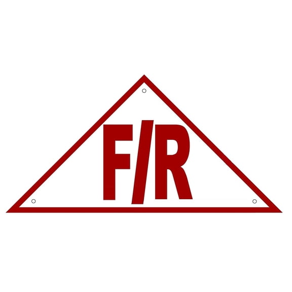 State Truss Construction Sign-F/R Triangular (White,Reflective Aluminum ,12 x 6 x 6, RUST Free)
