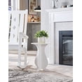 thumbnail image 4 of Kings Brand Furniture Round Side Table Plant Stand 19H" for Living Room Bedroom, White, 4 of 4