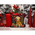 thumbnail image 2 of Yellow Labrador Retriever Christmas Fabric Decorative Pillow 18 in x 18 in, 2 of 5