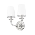 thumbnail image 5 of Z-Lite Katerina 2 Light Wall Sconce in Brushed Nickel Frame Finish, 5 of 8