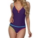 thumbnail image 2 of Tankini para mujer, bikini liso sin espalda, de dos piezas, estilo vendaje, para playa, dos piezas, tankini, 2 piezas, 2 of 7