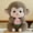 Coffee 22*12*5CM, variant on 8.7 Inches Simulation Hand Carry Peach Monkey Doll Pendant Plush Toy For Boys And Girls Holiday Birthday Gift To Children Soothing Sleep Doll