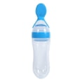 thumbnail image 1 of Biberón de Silicona Ecomeon 90mL con Cuchara Alimentador de Cereal para Bebés Azul, 1 of 3