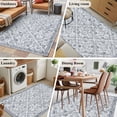 thumbnail image 6 of Grey Flowers 3'x5' Washable Rug, Spring Floral Farmhouse Retro Art Non-Slip Area Rugs for Entryway Kitchen Classroom, StainResistant Dorm Throw Carpet, Low Pile Soft Indoor Floor Mat, 6 of 9
