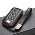 thumbnail image 5 of Vitodeco Genuine Leather Smart Key Fob Case Cover Protector for Mazda 3, 6, CX-5, CX-7, CX-9, MX-5 Miata, Atenza Axela (4 Buttons, Black/Red), 5 of 6