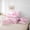Pink Bow A, variant on Manfei Kids Personalized Initial K 7pcs Twin Bedding Set - Kawaii Pink Bow Princess Style