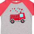 thumbnail image 4 of Inktastic Valentine Fire Truck with Hearts Boys or Girls Toddler T-Shirt, 4 of 5