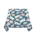 thumbnail image 5 of Wukai Cute Rabbit Easter Waterproof Tablecloth for Kitchen Dining, Fits Square Tables for 2-4 Seats -54"x54", 5 of 7