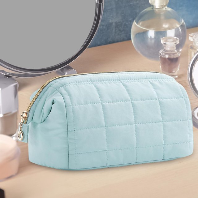 Bolsa de cosméticos acolchada Fernando para uso diario en el hogar boda azul 25 cm x 17 cm x 6 cm