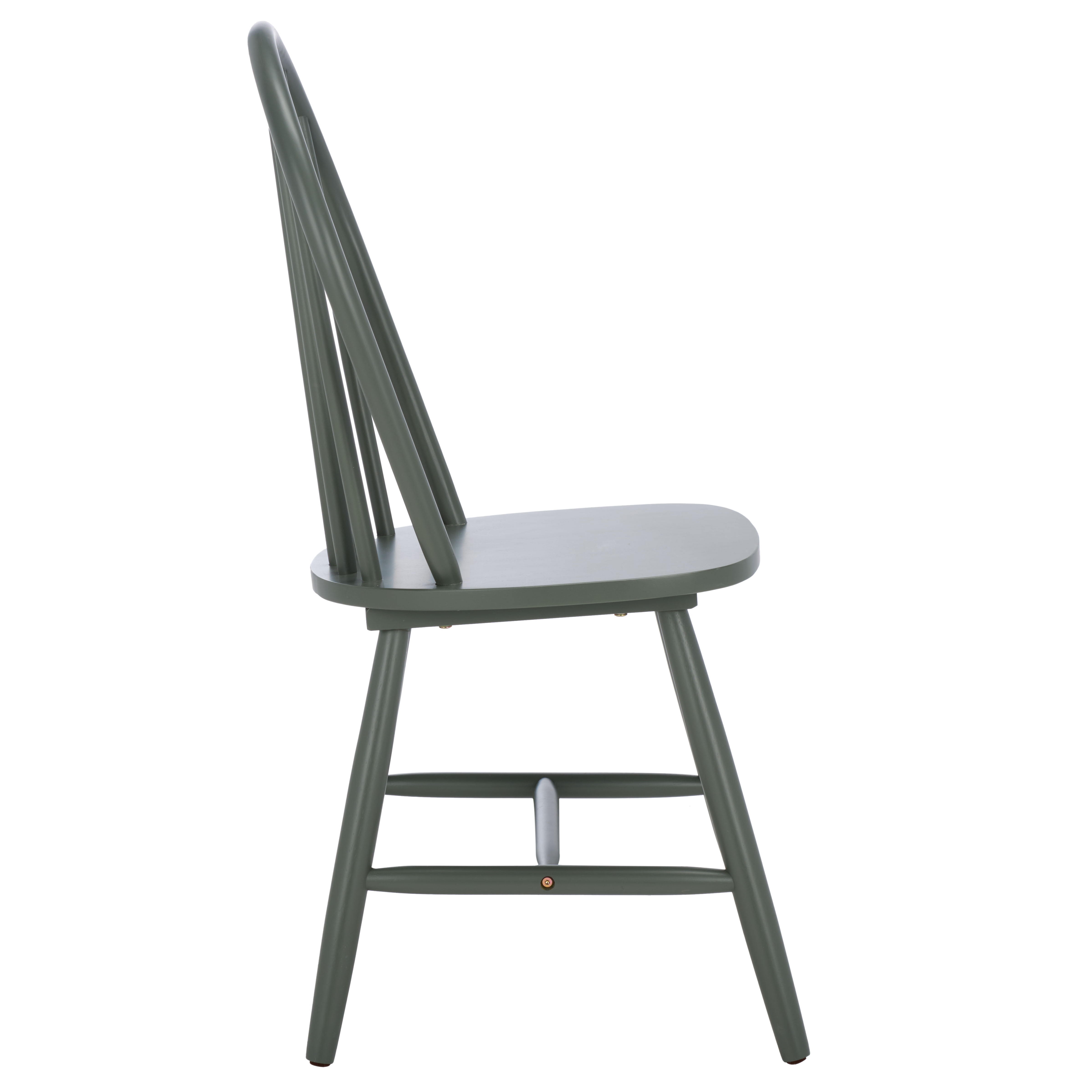 Safavieh Omaha Modern Wood Dining Side Chairs, Dark Green (Set of 2)