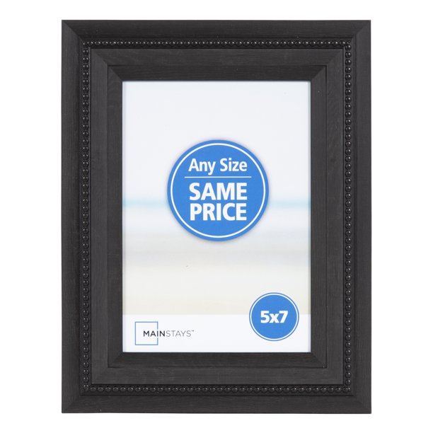 Mainstays 5x7 Beaded Black Tabletop Picture Frame