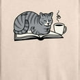 thumbnail image 3 of Instant Message - Cat On Book - Women's Lightweight French Terry Long Sleeve Shirt, 3 of 6