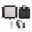 Black (US Plug Version), variant on Riousery 660 Pro 90W Bi-Color LED Video Light Panel 3200K-5600K Dimmable Photography Lighting Kit with Remote Control