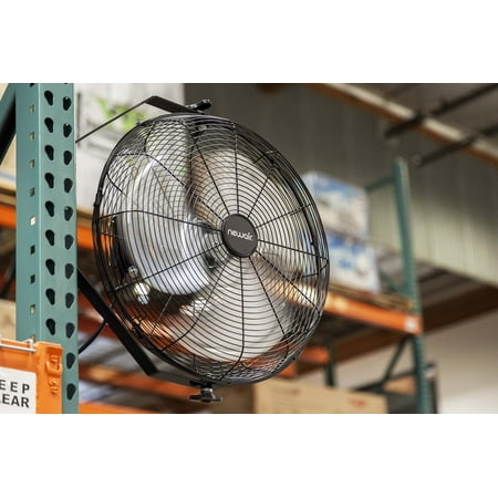 NewAir - 3000 CFM 18” High Velocity Wall Mounted Fan with Sealed Motor Housing and Ball Bearing Motor - Black