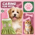 thumbnail image 5 of GASTROPOD Dog Dresses for Small Dogs Girl,Polyester Printed Everyday Dress Small Dog Costume,Walk-Ready with Lace Dog Dresses,Green,Xxl, 5 of 7