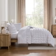 thumbnail image 4 of LammaLoe King Size Comforter Sets, 7 Piece Seersucker Bed in a Bag, Bedding Comforter Set with Sheets, Modern Bed Set, White, 4 of 4