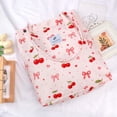 thumbnail image 3 of Ayieyill Corduroy Tote Bag for Women Girl Canvas Shoulder Cord Purse with Inner Pocket (Cherry Bow), 3 of 7