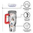 thumbnail image 4 of Multicolor Christmas Forest Pattern Tumbler with Handle and Lid,40oz Double Wall Vacuum Insulated Tumbler,Cups Gift for Women and Men, 4 of 7