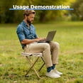 thumbnail image 6 of Folding Camping Stool, Portable Outdoor Camping Chair with Storage Bag, Portable Chair for Adults, Foldable Stool for Fishing, Hunting, Travel, Backpack, Hiking (khaki) ﻿, 6 of 7
