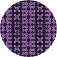 thumbnail image 1 of Ahgly Company Machine Washable Indoor Round Transitional Deep Purple Area Rugs, 7' Round, 1 of 7