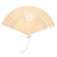 thumbnail image 1 of Ventilador de mano Jadeshay plegable de Bambú Color blanco, 1 of 8