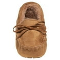 thumbnail image 4 of Beverly Hills Polo Club Girls And Boys Unisex Indoor Cozy Moccasin Loafer Slippers with Non, Slip Hard Sole (Little Kids), Tan, 11, 4 of 7