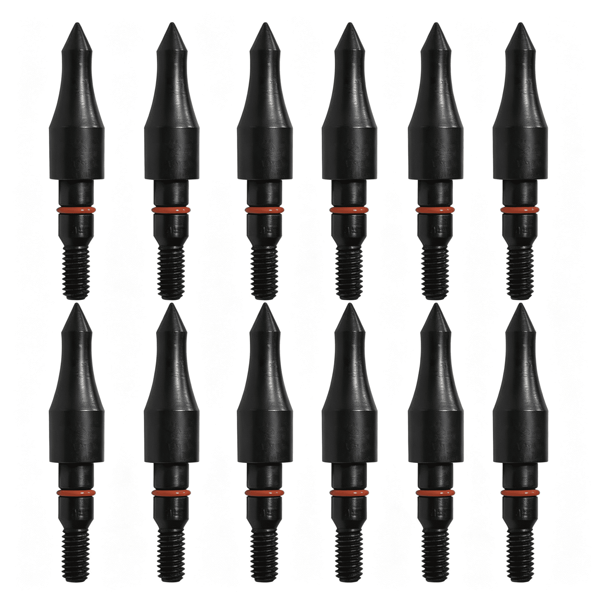 BESTSKY Field Points Arrowheads 100/125/150/200/300 Grains Archery Field Points Steel Screw in Archery Field Tips and Broadheads (1 Dozen 12 Pcs) Machined 125 Grain Field Points