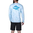 thumbnail image 2 of The American Outdoorsman Men's Lightweight UPF 50+ UV Sun Protection Outdoor Long Sleeve Breathable Water Print Shirt (AO - Caribe Blue, Medium), 2 of 2