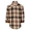 thumbnail image 2 of Gioberti Kids and Boys Brushed Flannel Plaid Checkered Shirt with Corduroy Contrast, 2 of 4