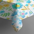 thumbnail image 3 of Light Pioneer Flower Pattern Rectangle Tablecloth 60"x84",Waterproof Polyester Rectangle Table Cloth, Wipeable Spillproof Polyester Tablecloth for Dining, Camping, Indoor and Outdoor, 3 of 5
