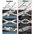 thumbnail image 3 of Laptop Stand, Foldable Riser Laptop Stand 6 Angles Adjustable, Anti-Slip Ventilated Aluminum Stand Compatible with Laptop, Tablet –Silver, 3 of 5