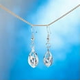 thumbnail image 3 of EOEMY 18K Gold Platinum Plated Earrings Drop Dangle Aaa Zirconia Fish Hook L209-Platinum Plated, 3 of 7