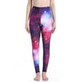 thumbnail image 3 of SAYFUT Women's Seamless Stretchy Leggings Workout Training Yoga Pants Full Length Galaxy Star Printed Knit Casual Trousers, 3 of 5
