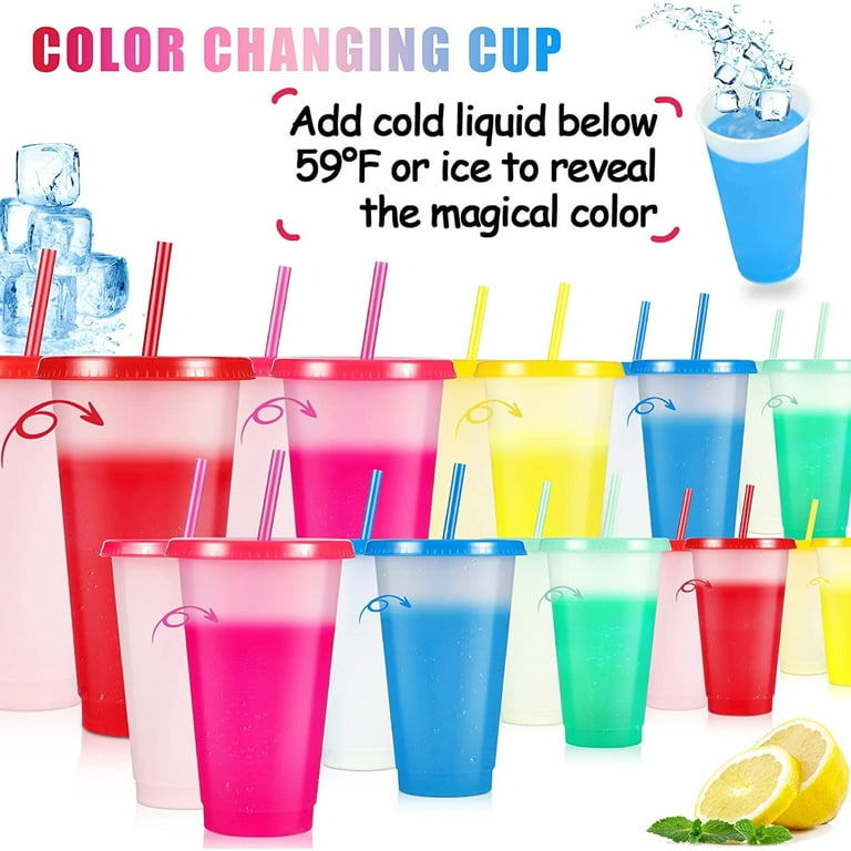 Mckanti 10 Pack Color Changing Cups with Lids and Straws, 24 oz Plastic  Cups Kids Tumbler, Reusable …See more Mckanti 10 Pack Color Changing Cups  with