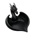 thumbnail image 2 of 3D Printed Dragon Trinket Dish, Fantasy Jewellery Tray, Desk Organiser | Small Key Tray and Ring Holder, Fantasy Desktop Ornament for Coins and Accessories(Black), 2 of 6