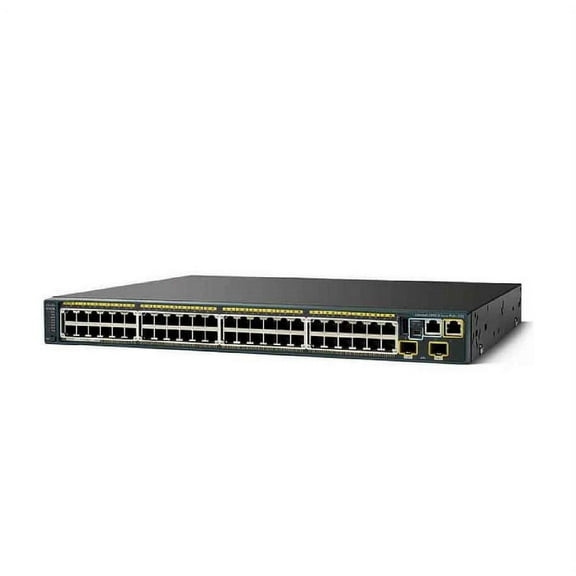 Pre-Owned Used Cisco WS-C2960S-48TS-S Catalyst 2960S-48TS-S 48-Ports 10/100/1000Base-T RJ-45 Manageable Layer2 Rack-mountable 1U Switch 1 Year Warranty