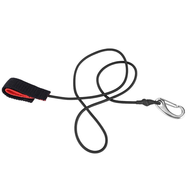 Cergrey Boating Paddle Leash, Elastic Paddle Leash, Elastic String Boating Kayak Paddle Safety Rod Leash with Carabiner for Paddling