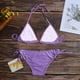 thumbnail image 3 of Conjuntos de bikini Prolriy para mujer, traje de baño de dos tallas grandes, ropa de playa push up, conjuntos de bikini, trajes de baño tankinis, trajes de baño para mujer morado XL, 3 of 6