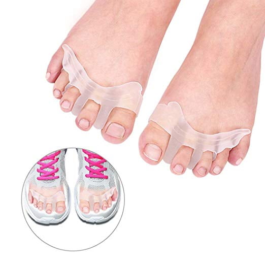 Yosoo Gel Toe Separators Silicone Toe Spacers, Hammer Toe Straightener Spreaders, Overlapping Toe Corrector Toe Alignment for Bunion Pain Relief for Women Men Night and Day Use