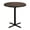 Mahogany, variant on NPS Cafe Table 36" Round X Base 36"H Particleboard Black Frame Grey Top