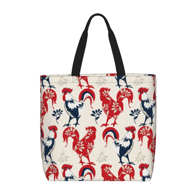 Balery Roosters Bolsa de Mano para Mujeres con Cremallera, Bolsa de Gimnasio con Compartimentos, Bolsa para Laptop, Bolsa para Trabajo