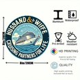 thumbnail image 3 of Husband & Wife Cruising Partners for Life Aluminum Wall Art Sign - Vintage Nautical Decor for Bedroom, Kitchen, Dining, Bar - Unique Design, Easy Hanging, Durable Metal for Home, Office, or Gift, 3 of 7