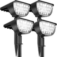 thumbnail image 1 of Focos solares para exteriores, Luces solares para jardín, 32 luces solares Led Ip65 impermeables, 3 niveles de brillo, para jardín, paisaje exterior, camino de jardín (paquete de 4 blancos) brillar Electrónica, 1 of 5