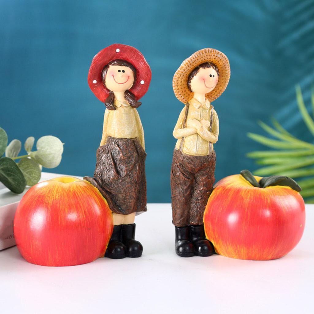 10x7x22CM NC NC Desktop Ornament Countryside Birthday Wedding Gifts,Christmas Decoration,Cute Statue for Couple Home Office