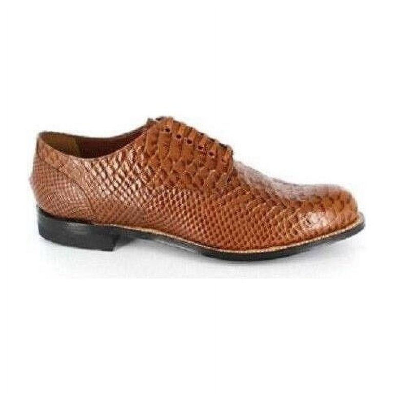 Madison Stacy Adams Anaconda Print Leather Shoes Tan 00055 
