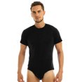 thumbnail image 3 of Ropa de hombre para adultos, peleles de una pieza para bebés, lencería, ropa de fiesta para discoteca, camiseta de manga corta con entrepierna a presión, mono, pijama, 3 of 5