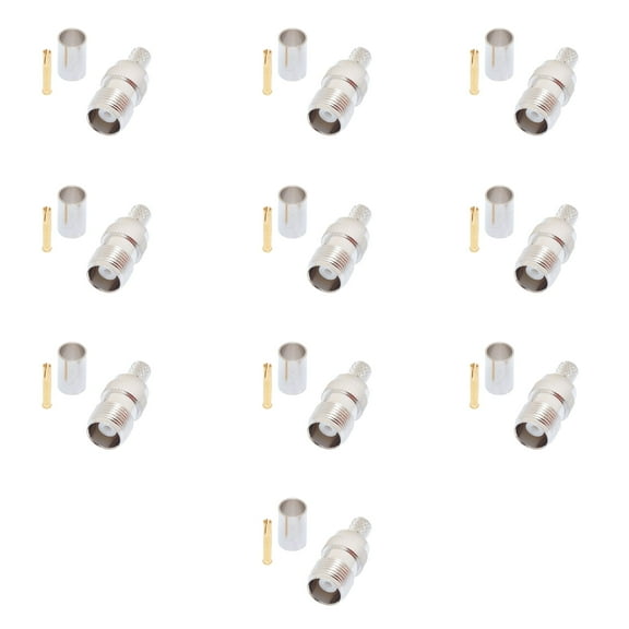 TNC Female Crimp Connector for LMR-240 Coaxial Cable – Secure & Reliable Connection – 10 Pcs Pack