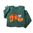 thumbnail image 3 of Halloween Crewneck Sweatshirt Women Halloween Printed Round Neck Loose Long Sleeve Pullover Tops Happy Fall Yall Sweatshirt Women and Plus Size French Terry Long Sleeve Shirt, 3 of 6
