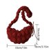 thumbnail image 4 of Bolso Axila para Mujer Bolso Nailon Cordón Suave Monedero Suave para Niña (rojo Vino), 4 of 9