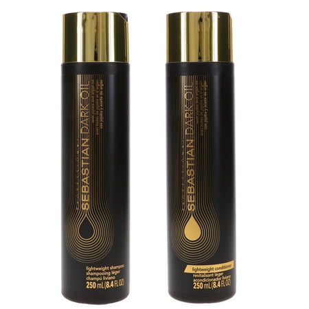 Sebastian Dark Oil Lightweight Shampoo 8.5 oz & Dark Oil Lightweight Conditioner 8.5 oz Combo Pack